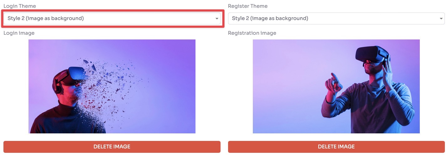 Login theme style 1