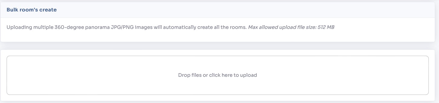 Bulk upload rooms