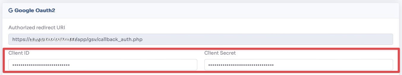 Client Secret field